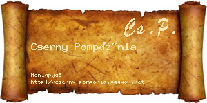 Cserny Pompónia névjegykártya